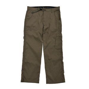prAna Cargo Hiking Outdoors Mens Size 32 x 32 Brown Nylon Cargo Utility Pants